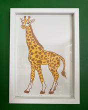 Load image into Gallery viewer, Gina the Giraffe Lino Print
